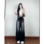 Quần Jean Wash Nữ Hari Ống Rộng Cạp Cao Form Suông Unisex Lên Dáng Đẹp Đi Học Đi Chơi