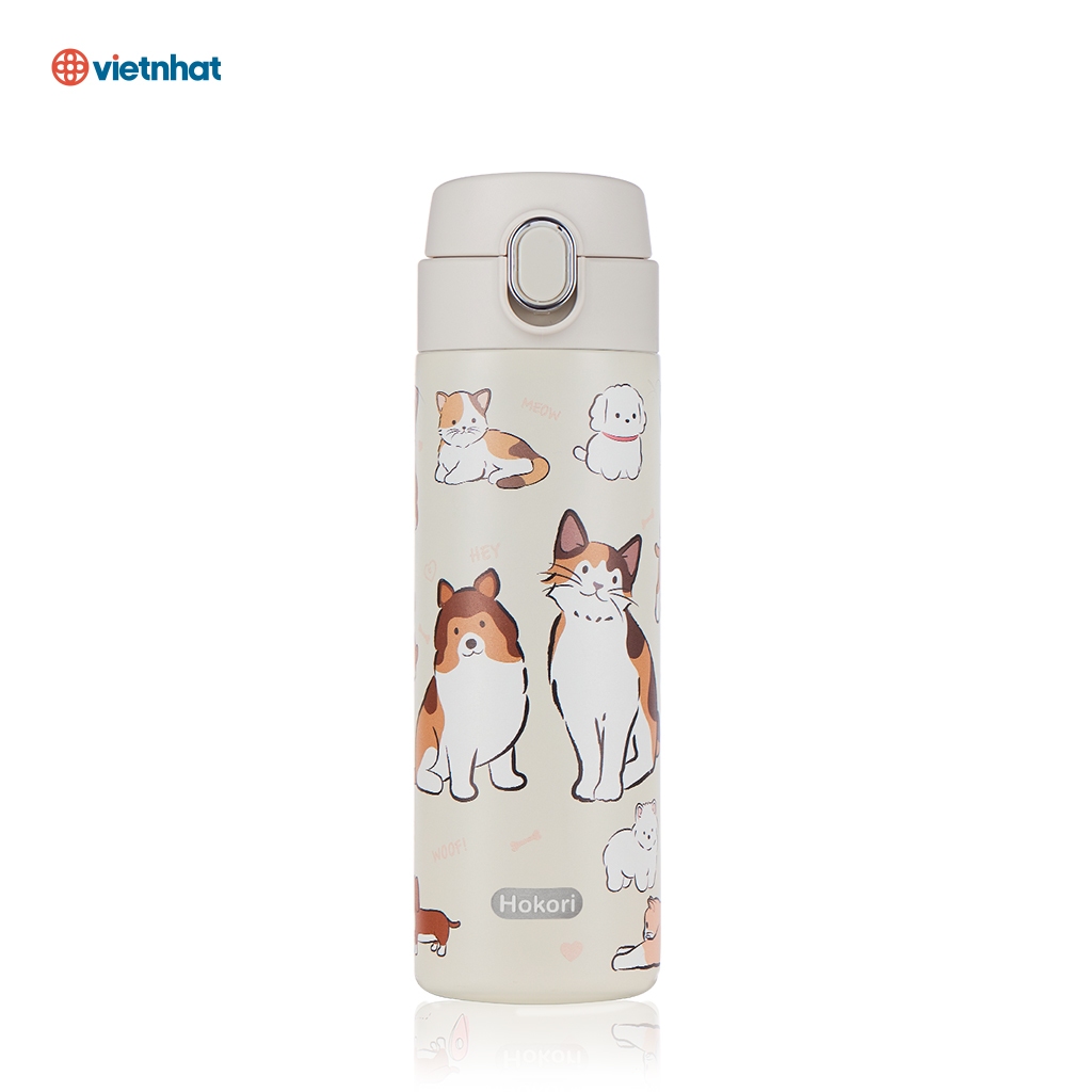 Bình giữ nhiệt Cao Cấp Sunny Hokori in Họa Tiết Lõi Inox 304 Bền Đẹp Chính Hãng Việt nhật