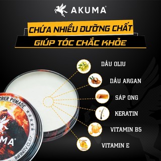 Sáp vuốt tóc tạo kiểu tóc AKUMA INFINITY CLAY 56g/116g