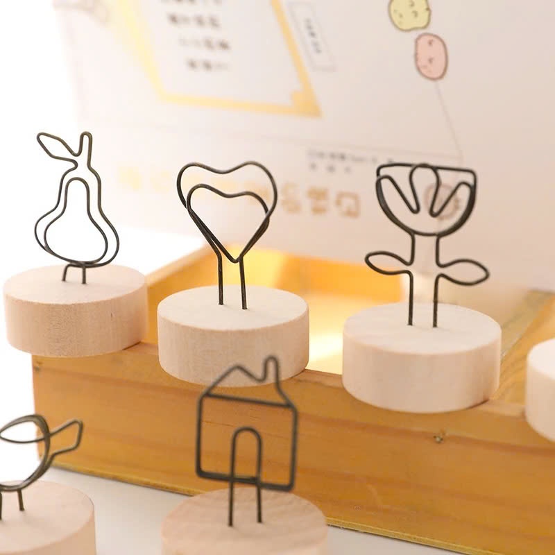 Kẹp Ảnh Đế Gỗ Decor, Trang Trí Để Bàn, Treo Postcard, Sticker, Thiệp ...
