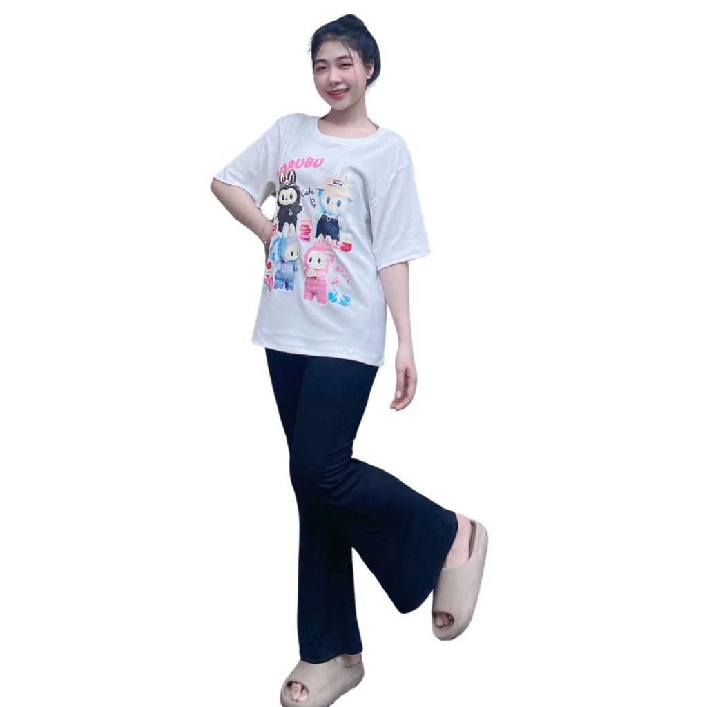 Đồ bộ nữ mặc nhà quần ống loe nữ cạp cao bigsize ESHOP set bộ loe xinh tay dài ủ kem đồ bộ mặc nhà dễ thương MS902