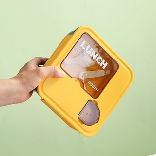 Hợp Cơm,Hộp Đựng Cơm Trưa Có Nhiều Ngăn Có Kèm Thìa, Hộp Đựng Thực Phẩm Siêu Nhẹ Nhựa An Toàn Cho Sức Khoẻ