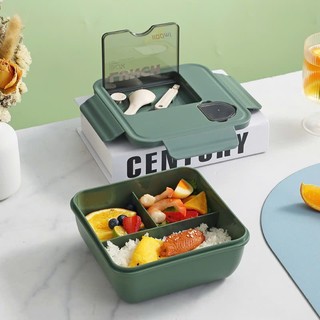 Hợp Cơm,Hộp Đựng Cơm Trưa Có Nhiều Ngăn Có Kèm Thìa, Hộp Đựng Thực Phẩm Siêu Nhẹ Nhựa An Toàn Cho Sức Khoẻ