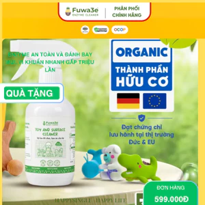 Xịt baby Kháng khuẩn hữu cơ lau bàn ăn đồ chơi Fuwa3e xịt kk Dizigone TINH DẦU 100% TN Bạc hà