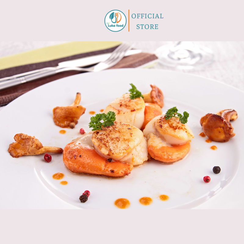 Cồi Điệp Khô Hong Kong Thơm Ngọt (100g) - Sò Điệp Vàng Sạch Cát, Size Lớn Loại 1,Ngọt Thịt Nấu Cháo Luka Food