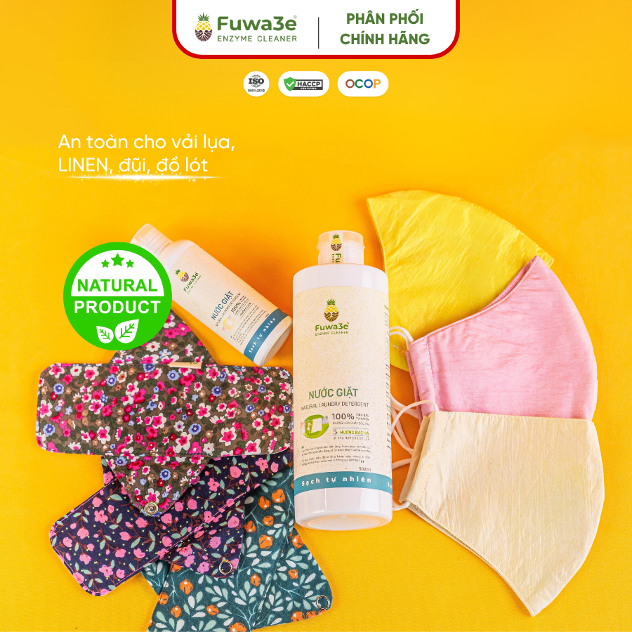 Organic NATURAL enzymLaundry Fuwa3e - Shiny Clean, Gentle on Hands - For Sensitive skin