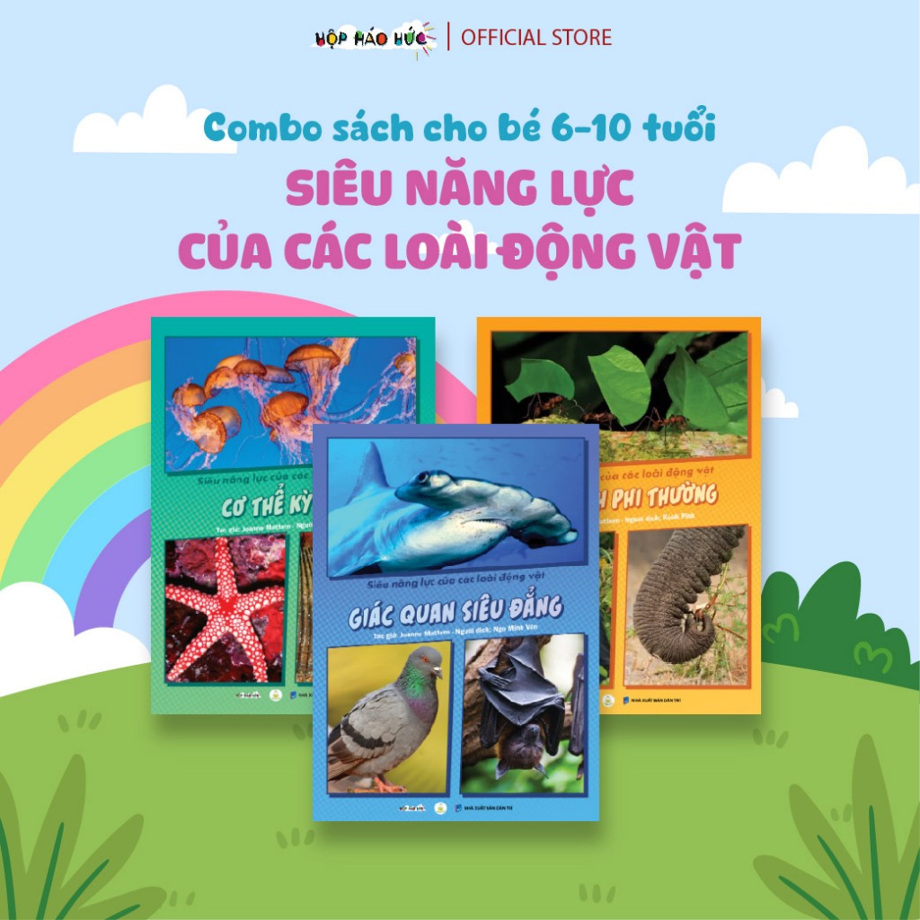 Ảnh Combo sách Siêu năng lực của các loài động vật cho bé 6-10 tuổi giải mã sự tò mò, những điều thú vị về thế giới động vật 1