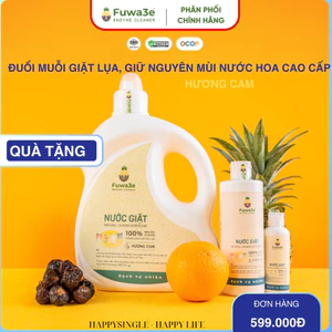 Nước giặt Fuwa3e organic từ Enzyme 100% tinh dầu đuổi muỗi 4L giặt quần áo đồ lót, an toàn bé ss