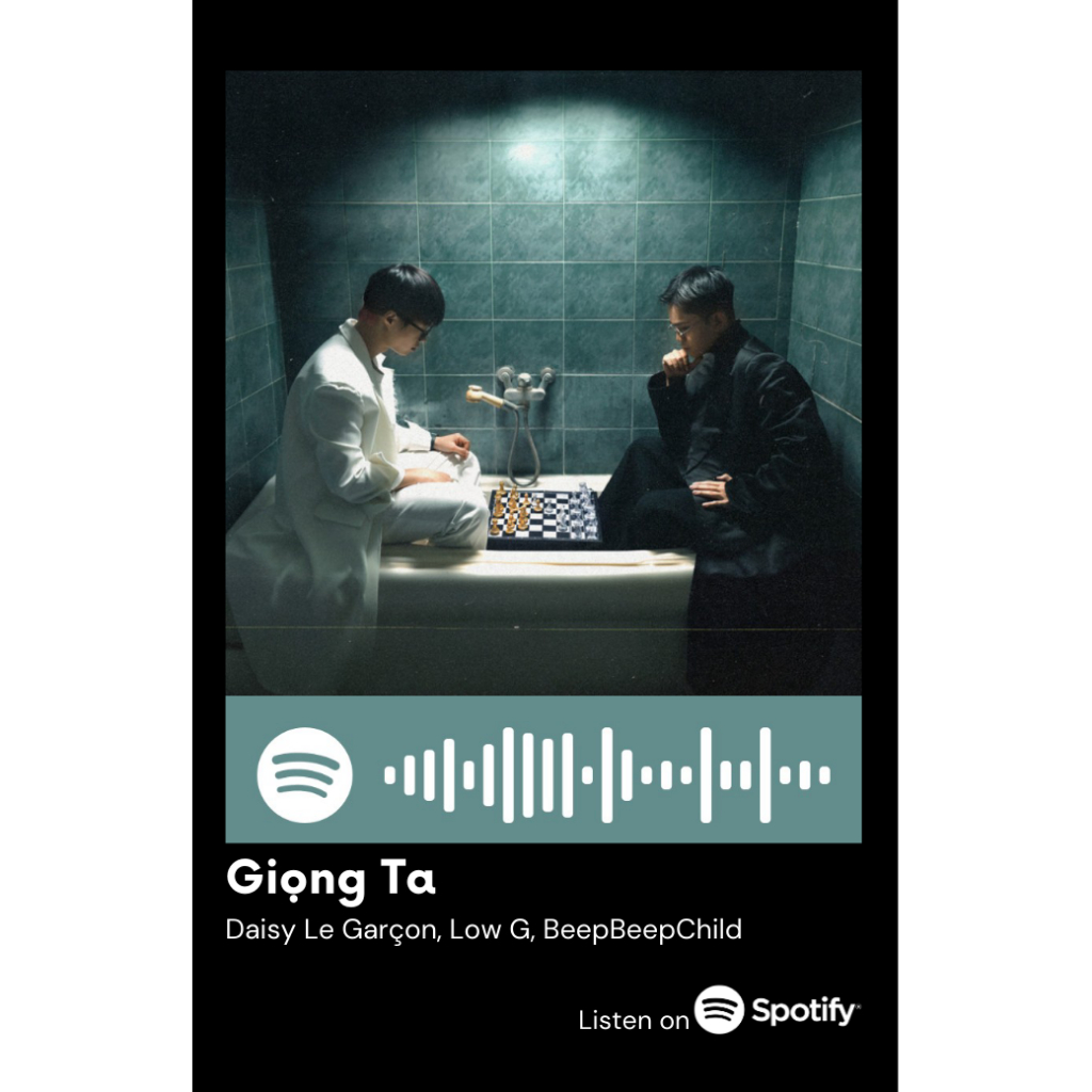 [Vui lòng đặt từ 2c]Thẻ Spotify bài hát ca sĩ Low G (có thể quét được mã)