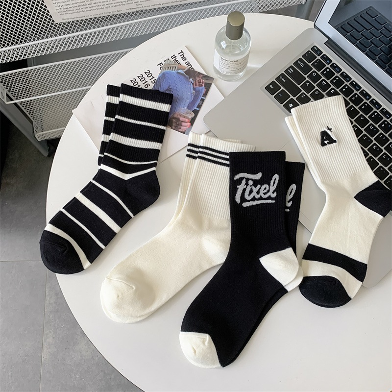 Vớ Tất Unisex chữ A, FIXEL cổ cao phong cách thể thao, năng động