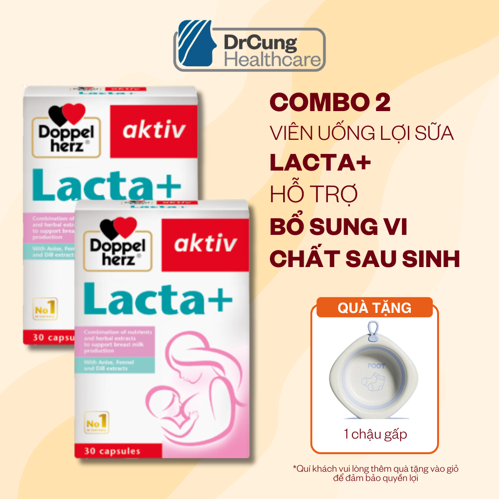 Bác Sĩ Cung COMBO 2 HỘP VIÊN LỢI SỮA LACTA+ Doppelherz Aktiv - Bổ Sung ...