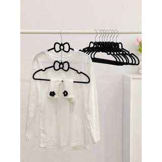 Set 10 Móc treo quần áo bằng nhựa hình nơ màu hồng nữ tính chống trượt 🌸 tuyển sỉ🌸