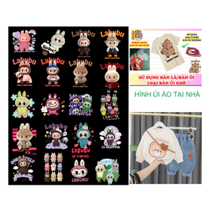 Hình ủi nhiệt-[Hình halowen-LABUBU ủi áo tại nhà bằng bàn ủi]-THEO YÊU CẦU INBOX SHOP