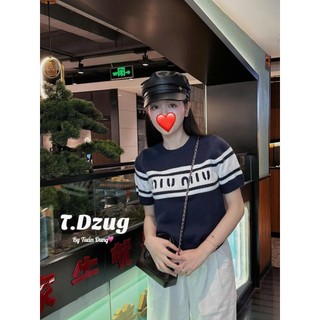 Áo Len Ngắn Tay Miumiu Cổ Tròn Trơn Basic QCCC Cao Cấp Freesize