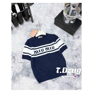 Áo Len Ngắn Tay Miumiu Cổ Tròn Trơn Basic QCCC Cao Cấp Freesize