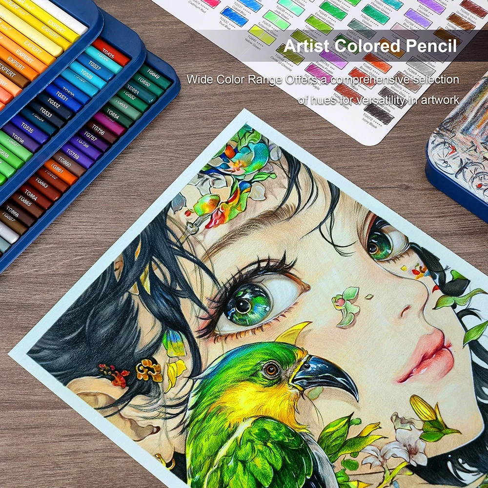 Bút chì màu gốc dầu cao cấp KALOUR, Lõi Mềm Dầu, Màu Sắc Sống Động KL-DSCP072