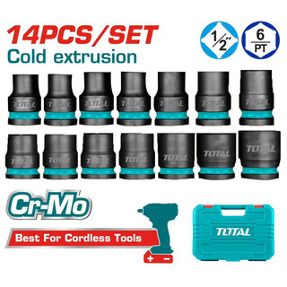 ĐỒ NGHỀ TOTAL Bộ 14 đầu tuýp 1/2 inch THISTD12141