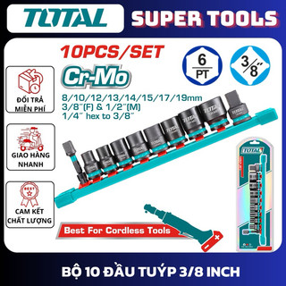 ĐỒ NGHỀ TOTAL  Bộ 10 đầu tuýp 3/8 inch THTISD38104