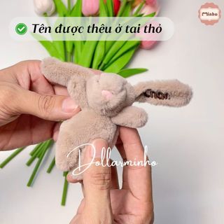 Móc Khóa Thỏ 9cm THÊU TÊN Theo Yêu Cầu Tạo Dấu Ấn Riêng Biệt. Móc Khóa Trang Trí Túi Xách, Chìa Khóa