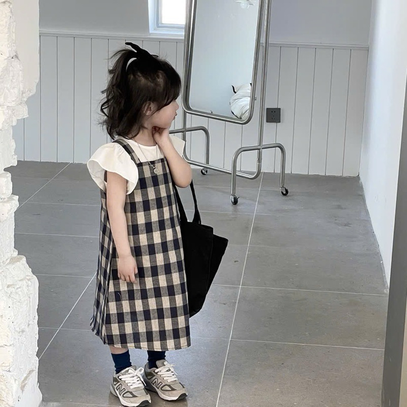 DL45 sét áo rời, yếm kẻ cho bé diệu linh shop kids- váy chất liệu thô hàn mềm mịn thoáng mát cho bé đi học chơi 8-38kg