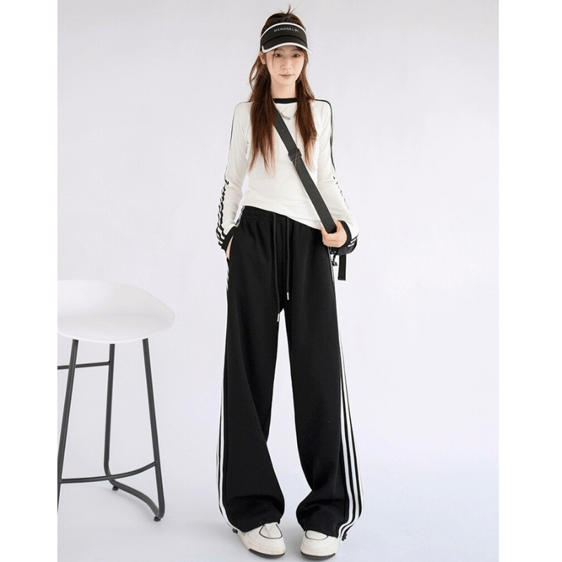 40-105KG Quần 3 Sọc Suông Unisex Nam Nữ Bigsize Sói Store Thời Trang Thể Thao - MÃ 6