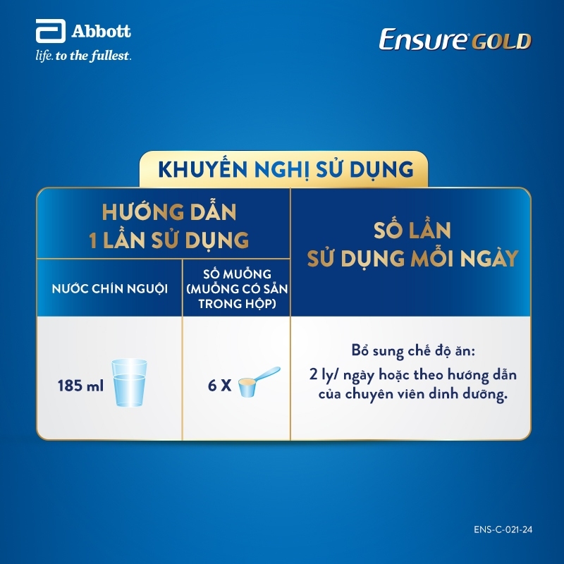 Ảnh Sữa bột Ensure Gold Abbott ít ngọt (HMB) 850g 3
