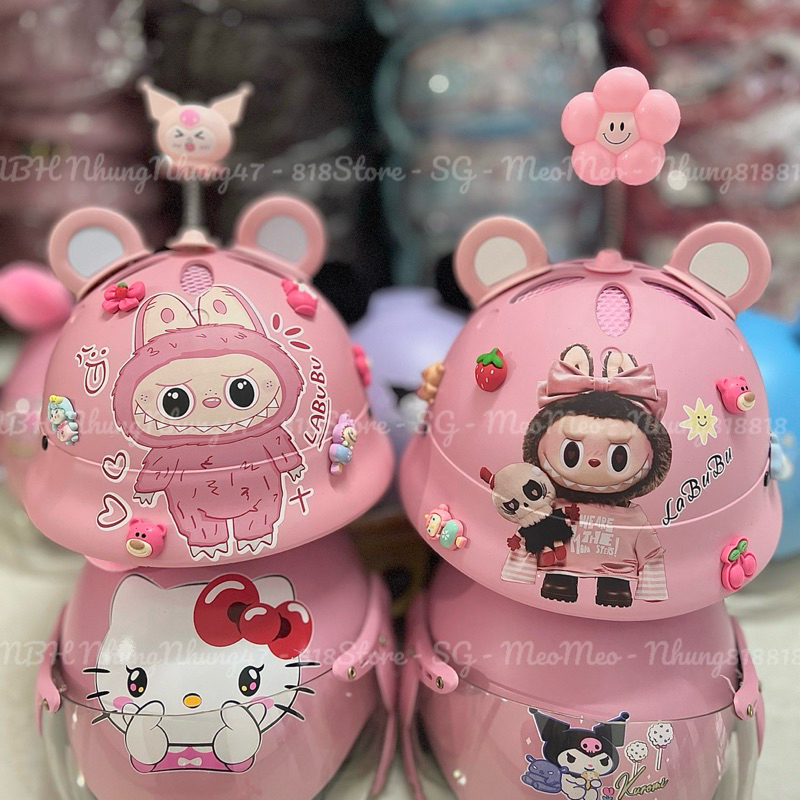 Nón bảo hiểm Labubu bo tròn kiểu dáng mũ cho trẻ em từ 2 tuổi đến 7 ...