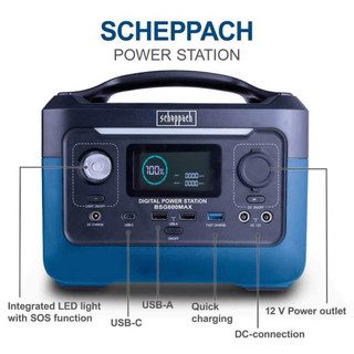 Ảnh 2 – Trạm sạc tích điện Scheppach và trạm mentech MT300 hổ trợ sạc nhanh, sạc năng lượng mặt trời