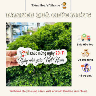 Set Ngẫu Nhiên 5 Banner Quà Tặng Chúc Mừng Sinh Nhật, Ngày 20/11 Dày Dặn Sắc Nét DIY Handmade YiYihome