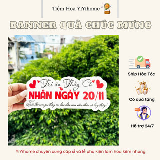Set Ngẫu Nhiên 5 Banner Quà Tặng Chúc Mừng Sinh Nhật, Ngày 20/11 Dày Dặn Sắc Nét DIY Handmade YiYihome