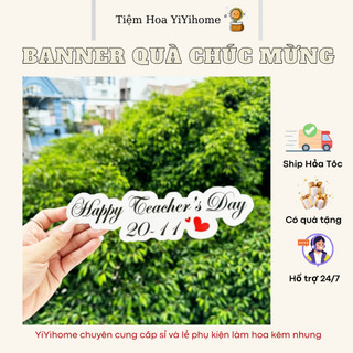 Set Ngẫu Nhiên 5 Banner Quà Tặng Chúc Mừng Sinh Nhật, Ngày 20/11 Dày Dặn Sắc Nét DIY Handmade YiYihome