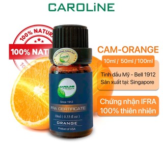 Tinh dầu thiên nhiên Caroline 10ml | Hương Cam Mỹ | Có kiểm nghiệm COA | Nhập khẩu Mỹ