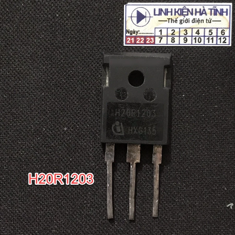IGBT bếp từ H20R1203 chính hãng tháo máy chân dài-AB18