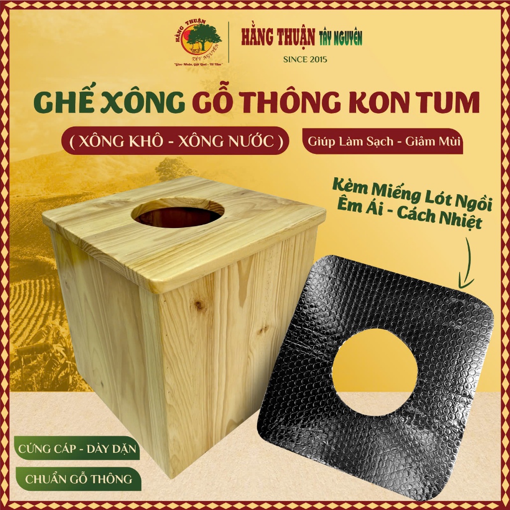 Ghế Xông Sau Sinh Hằng Thuận, Phụ Kiện Cho Mẹ, Ở Cữ Sau Sinh, Xông Hơ Phụ Khoa  (Kèm lót ngồi)