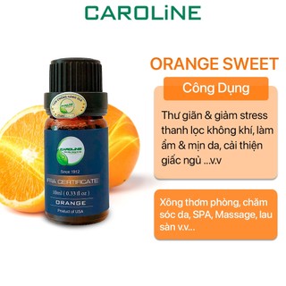 Tinh dầu thiên nhiên Caroline 10ml | Hương Cam Mỹ | Có kiểm nghiệm COA | Nhập khẩu Mỹ