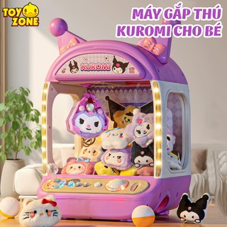 Máy Gắp Thú Mini Kuromi Cho Bé - Kích Thước Lớn Có Nhạc Và Đèn Kèm Xu Đếm Thời Gian, Có Sẵn Nhiều Thú Bông Cho Trẻ Em