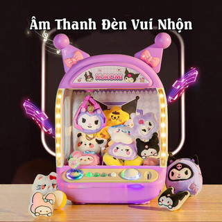 Máy Gắp Thú Mini Kuromi Cho Bé - Kích Thước Lớn Có Nhạc Và Đèn Kèm Xu Đếm Thời Gian, Có Sẵn Nhiều Thú Bông Cho Trẻ Em