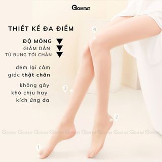 Quần tất siêu dai GOMTAT cao cấp, vớ quần siêu mỏng mịn, thon chân làm đều màu da - QT-1022