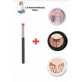 Combo Set Kem Che Khuyết+Cọ Điểm 3 Tone Cho Các Cô Gái