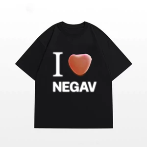 Áo Thun Unisex I love NEGAV , Áo Phông Nam Nữ Form Rộng Tay Lỡ Chất Thun Cotton60 Mềm Mịn Menswear