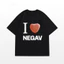 Áo Thun Unisex I love NEGAV , Áo Phông Nam Nữ Form Rộng Tay Lỡ Chất Thun Cotton60 Mềm Mịn Menswear