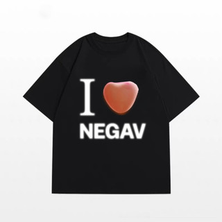 [MỚI] Áo Thun Unisex I love NEGAV , Áo Phông Nam Nữ Form Rộng Tay Lỡ Chất Thun Cotton60 Mềm Mịn Menswear