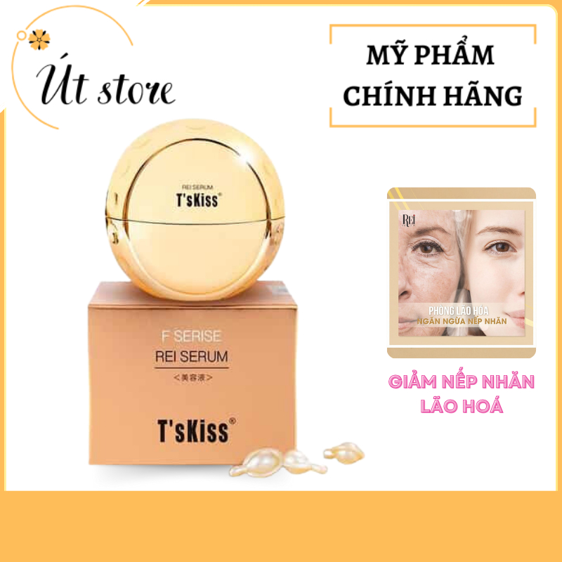 Tinh chất Tế bào gốc mô mỡ REI Serum T’s Kiss Nhật Bản dưỡng trắng, căng bóng và phục hồi da chuyên sâu Hộp 30 viên