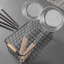 Ray vợt inox cán gỗ
