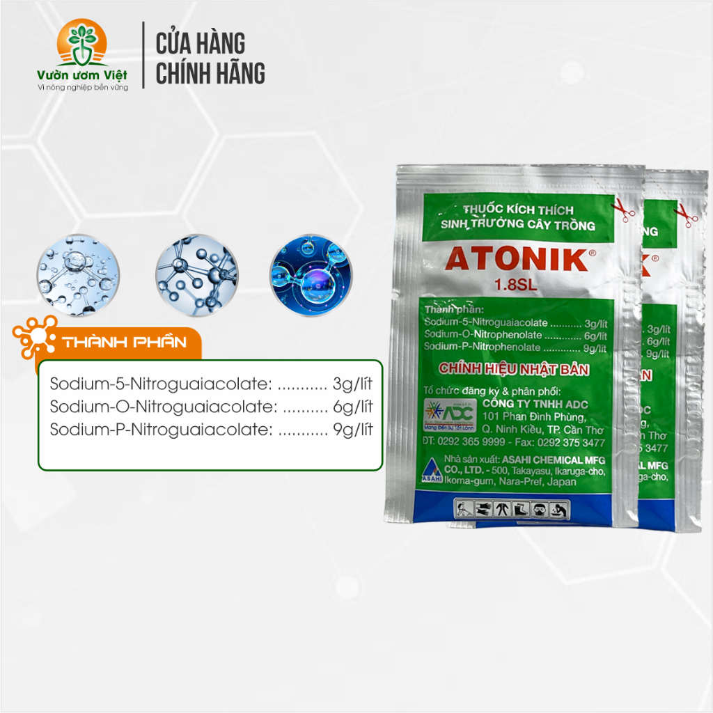 Thuốc kích thích sinh trưởng Atonik 1.8SL chính hãng ADC nhập khẩu Nhật Bản - Gói 10ml