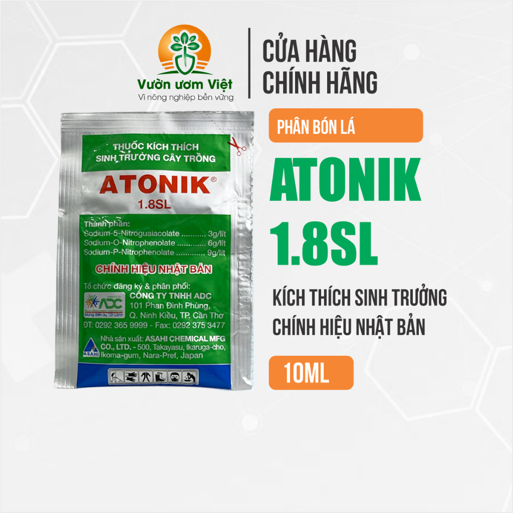 Thuốc kích thích sinh trưởng Atonik 1.8SL chính hãng ADC nhập khẩu Nhật Bản - Gói 10ml