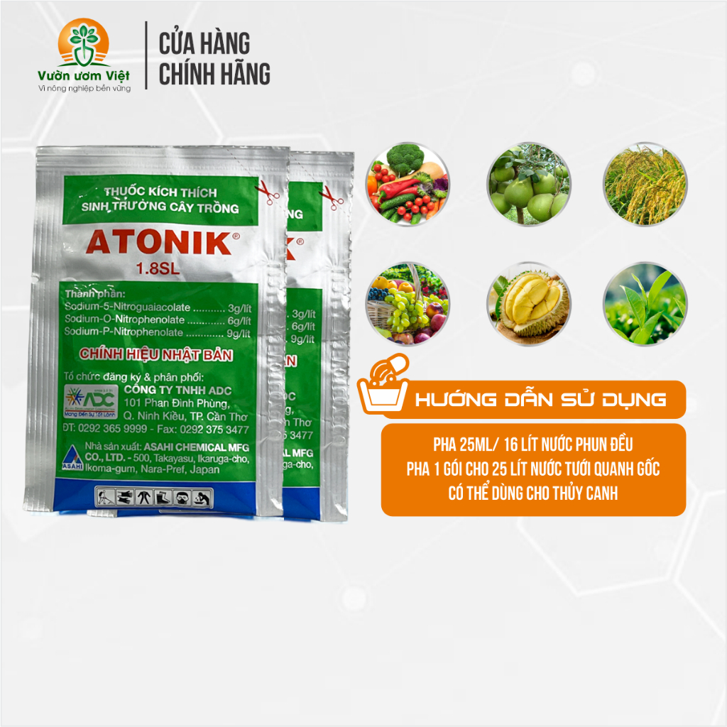 Thuốc kích thích sinh trưởng Atonik 1.8SL chính hãng ADC nhập khẩu Nhật Bản - Gói 10ml