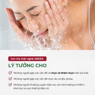 Sữa Rửa Mặt Chiết Xuất Rễ Nghệ Abera 100ml - Làm Sạch Bụi Bẩn, Cân Bằng Độ Ẩm, Giảm Thâm Mụn