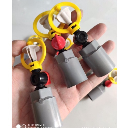 combo 10 Béc tưới phun mưa bán kính lớn SD504-nối 21 PVC (10 béc)- Hệ thống tưới phun mưa