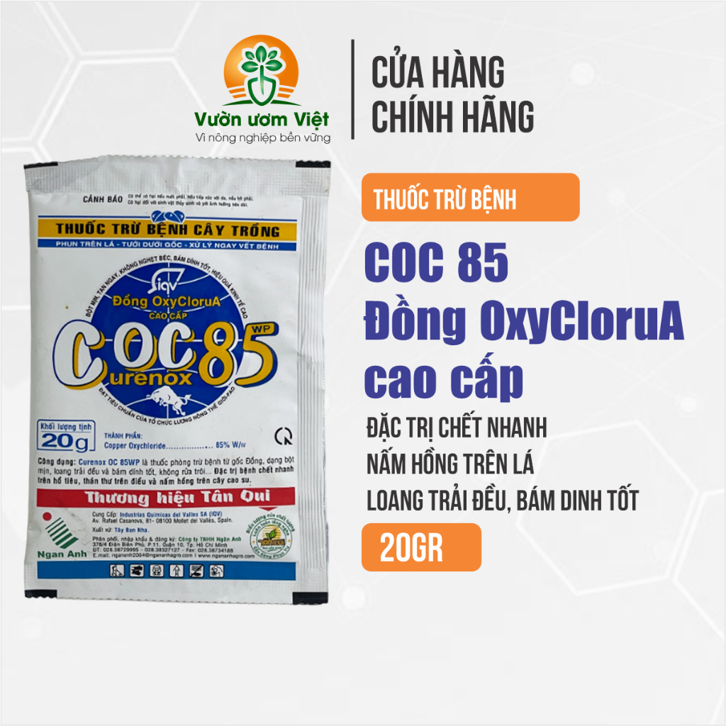 Thuốc trừ bệnh Coc 85 chuyên trị nấm khuẩn trên cây trồng - 20gr